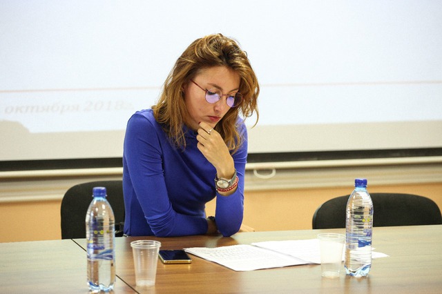 Анастасия Андреевских перед выступлением.