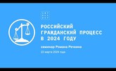 Российский гражданский процесс в 2024 году