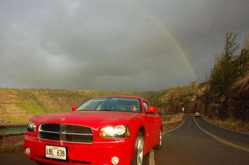 Автомобили на Гаваях не менее красочны, чем природа островов. За рулем-Андрей Тронин, ИНТЕЛЛЕКТ-С.